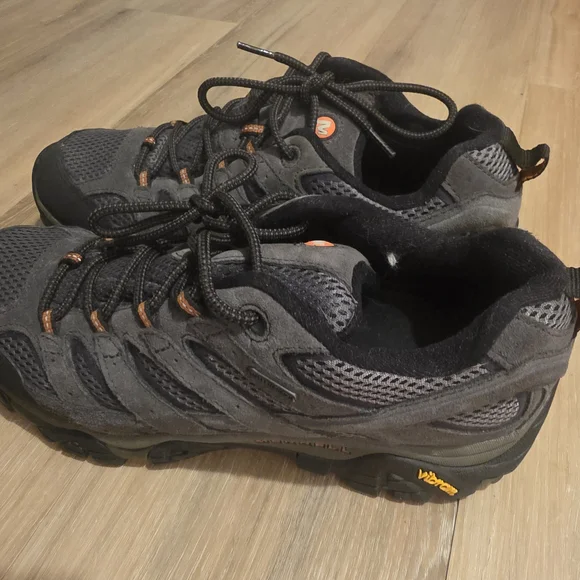 EUC Merrell Beluga Black and Gray Mesh Athletic Vibram Performance Hiking Shoes - Picture 4 of 6